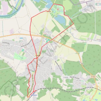 Trace GPS De Viarmes à Royaumont, itinéraire, parcours