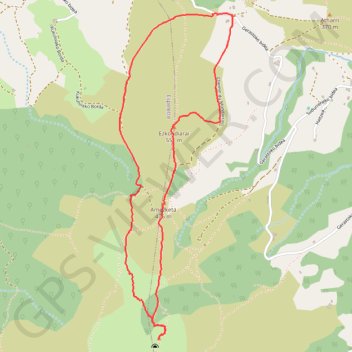 Trace GPS MONDARRAIN et EZCONDRAY depuis le Col de Legarré, itinéraire, parcours