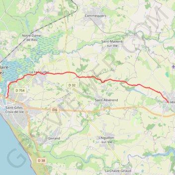 Trace GPS De Coex à Saint-Gilles-Croix-de-Vie, itinéraire, parcours