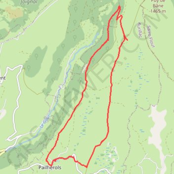 Trace GPS Le sentier des gentianes - Pailherols, itinéraire, parcours