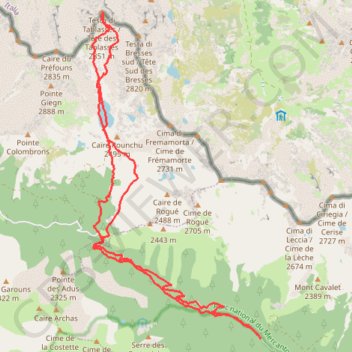 Trace GPS Tête des Tablasses, itinéraire, parcours