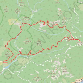 Trace GPS Esterel - Le Pic d'Aurelle, itinéraire, parcours