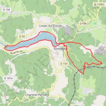 Trace GPS Lac du Causse par Crochet, itinéraire, parcours
