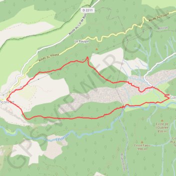 Trace GPS Gars - Briançonnet, itinéraire, parcours