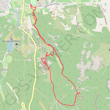 Trace GPS Mont Gaussier depuis Glanum - Saint-Rémy-de-Provence, itinéraire, parcours
