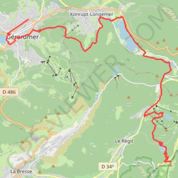 Trace GPS Gérardmer - Le Rainkopf - Tour des Lacs des Vosges, itinéraire, parcours