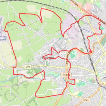 Trace GPS Le contour des Balades Riorgeoises - Riorges, itinéraire, parcours
