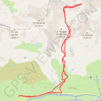 Trace GPS Col d'oncet, itinéraire, parcours