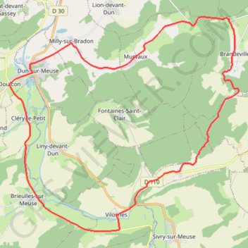 Trace GPS Balade sur le front des Côtes - Doulcon, itinéraire, parcours