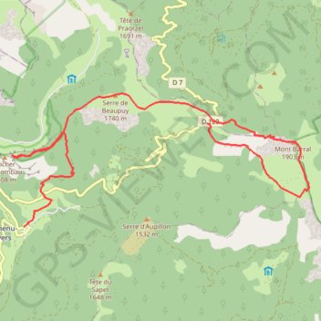 Trace GPS Mont Barral gr1, itinéraire, parcours