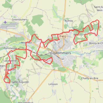 Trace GPS Boissy-le-Châtel : Vallée du Morin et de l'Aubetin - 5572 - UtagawaVTT.com, itinéraire, parcours
