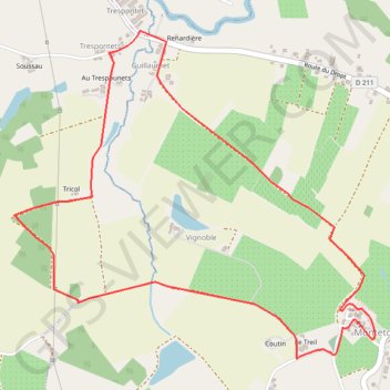 Trace GPS Monteton, le point de vue des 13 clochers - Pays du Dropt, itinéraire, parcours