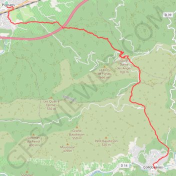 Trace GPS 1ère étape de la traversée du massif des Maures jusqu'à Saint Tropez, itinéraire, parcours