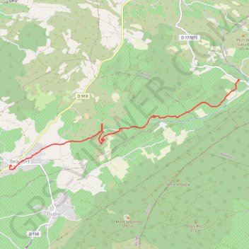 Trace GPS Les Camins à Beaufort, itinéraire, parcours