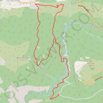 Trace GPS Saint-Vallier - Escragnolles, itinéraire, parcours