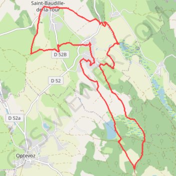 Trace GPS Saint Baudille de la Tour (38), itinéraire, parcours
