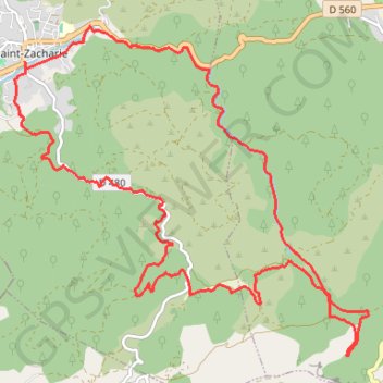 Trace GPS Saint-Zacharie - La source de l'Huveaune, itinéraire, parcours