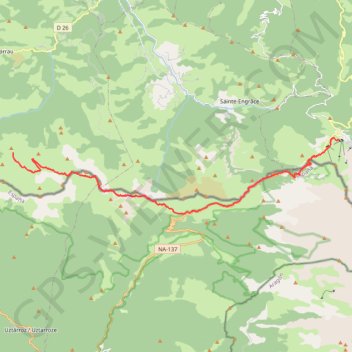 Trace GPS Traversée des Pyrénées - Étape 07, itinéraire, parcours