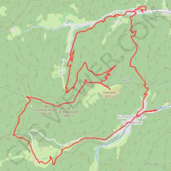 Trace GPS Rimbach près Guebwiller, itinéraire, parcours