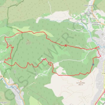 Trace GPS Randonnée à Cuers vers Valcros, itinéraire, parcours
