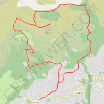 Trace GPS Puy de Naouri (06), itinéraire, parcours