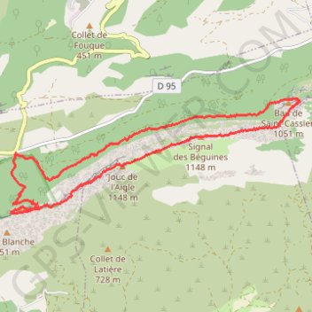 Trace GPS Du Col du Saint-Pilon au Pas de l'Aï, Sainte-Baume, itinéraire, parcours