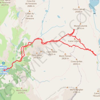 Trace GPS Ski de rando - Tricotage autour du Mont Colomb, itinéraire, parcours