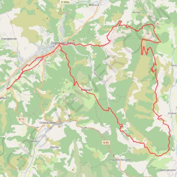 Trace GPS Tour du Couars - Col du Corobin - 27739 - UtagawaVTT.com, itinéraire, parcours
