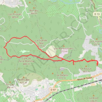 Trace GPS Carnoules, itinéraire, parcours