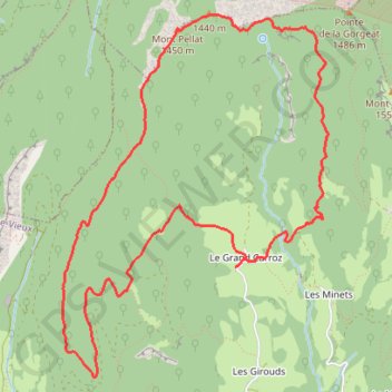 Trace GPS La Lentille et le Montfred en traversée depuis le Grand Carroz, itinéraire, parcours