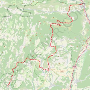 Trace GPS GR6 De Viens (Vaucluse) à Sisteron (Alpes-de-haute-provence), itinéraire, parcours