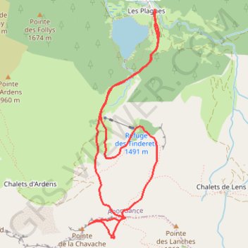 Trace GPS Pointe de la Chavache, itinéraire, parcours