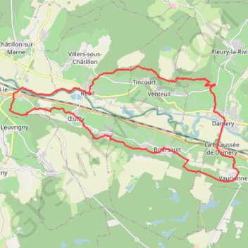 Trace GPS La Vallée de la Marne, itinéraire, parcours