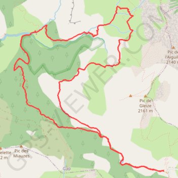 Trace GPS Col de Gleize Chaudun, itinéraire, parcours