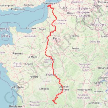 Trace GPS TET-FRANCE-Section01-20190827, itinéraire, parcours