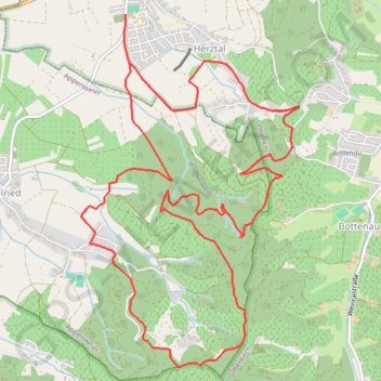 Trace GPS Weinschleife Bottenau - Nußbach, itinéraire, parcours