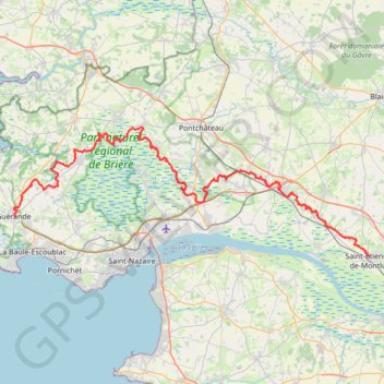 Trace GPS Saint-Étienne-de-Montluc - Guérande, itinéraire, parcours