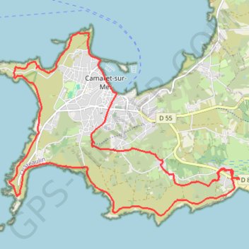 Trace GPS Autour de Camaret-sur-Mer, itinéraire, parcours