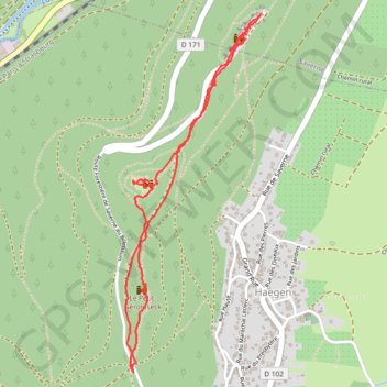 Trace GPS Le Haut-Barr, le Grand Geroldseck, itinéraire, parcours