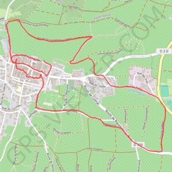 Trace GPS Riquewihr, itinéraire, parcours