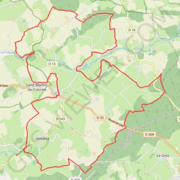 Trace GPS Rando des 2 chapelles - Saint-Pierre-sur-Orthe, itinéraire, parcours
