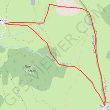 Trace GPS Montagne de Cherferie, Crêt-Volland et Verdet, itinéraire, parcours