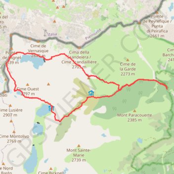 Trace GPS Col dell'Agnello, itinéraire, parcours