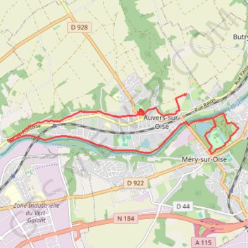 Trace GPS Randonnée du 20 septembre 2020 Auvers-sur-Oise, itinéraire, parcours