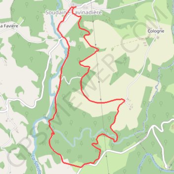 Trace GPS Pont du facteur - Soudaine-Lavinadière, itinéraire, parcours