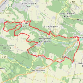 Trace GPS Autour de l'Yvette-Chevreuse, itinéraire, parcours