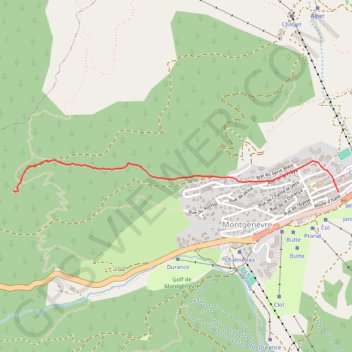 Trace GPS Montgenèvre - Rocher Diseur en Aller-Retour, itinéraire, parcours