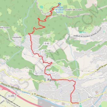 Trace GPS Montée Chalets de Varan, itinéraire, parcours