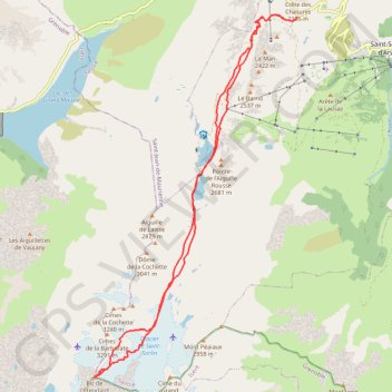 Trace GPS Etendard depuis le col de la Croix de Fer, itinéraire, parcours