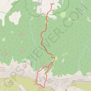 Trace GPS Sierra de Cadi (Serra del Cadi) - Couloir Sabat, itinéraire, parcours